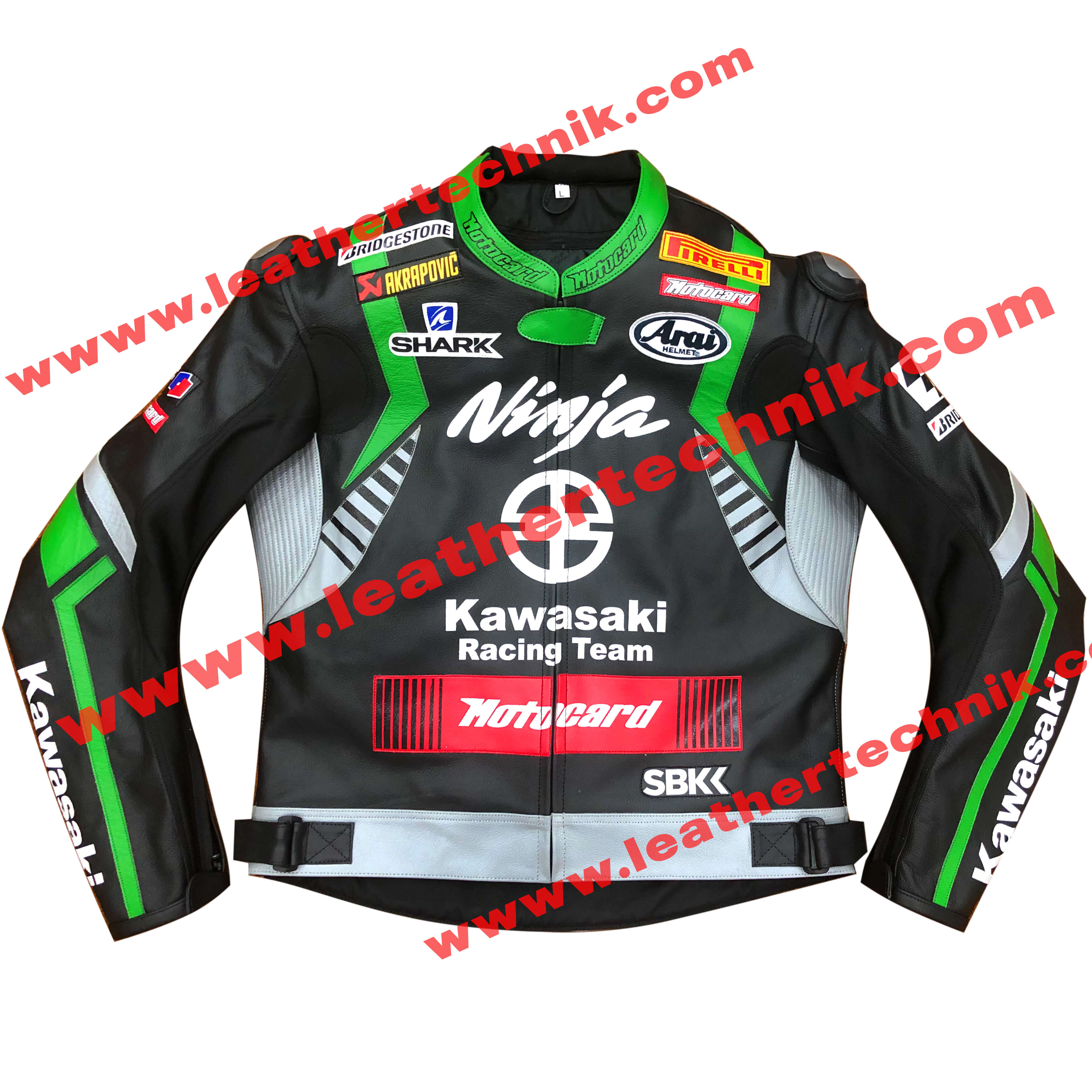 Kawasaki racing team leather cheap jacket